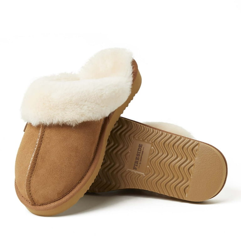 Fireside By Dearfoams Women s Sydney Genuine Shearling Scuff
