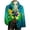 Blue, variant on Men's Blazer Long Sleeve St Patricks Day Printed Button Lapel Collar Casual Lightweight Festival Jackets (XL, Army Green)