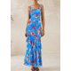 thumbnail image 3 of Vestido PRETTYGARDEN 2025 Verano Floral Maxi Sundress S, 3 of 7