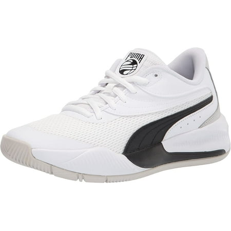 PUMA Mens Triple Basketball Shoe 11.5 White/Black
