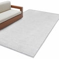 thumbnail image 2 of White Burlap Texture Area Rug 4x6 FT, Non Slip Kids Room Carpet, Farmhouse Vintage White Washable Soft Floor Carpet Non-Shedding Throw Rug for Dorm Kitchen Study Room Home Office Bedside, 2 of 9
