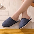 thumbnail image 2 of Seranoma Emma Womens House Plush Breathable Lined Memory Foam Anti Slip Slippers Navy, 2 of 7