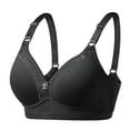 thumbnail image 4 of Baqcunre Rimless Underwear Push Up Large Cup Thin Cotton Rimless Bra Push Up Bra Wireless Bra Bralettes For Women,Women Clothing Bras For Women,Color Black,Size 105C, 4 of 4