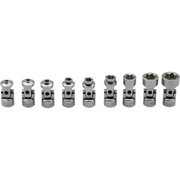VIM Tools 9 PC. 1/4'' DR. STUBBY UNIVERSAL JOINT E-TORX SOCKET SET