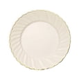 thumbnail image 5 of Balsa Circle 10 Ivory 10" Round Disposable Plastic Salad Dinner Plates Gold Swirl Design Trim Party Decorations, 5 of 8