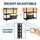 thumbnail image 5 of QinaQin Estante metálico negro mate de 5 niveles, medidas 35.4 x 15.7 x 72 pulgadas, repisas de acero para uso industrial con capacidad de 350 kg por nivel, 5 of 7