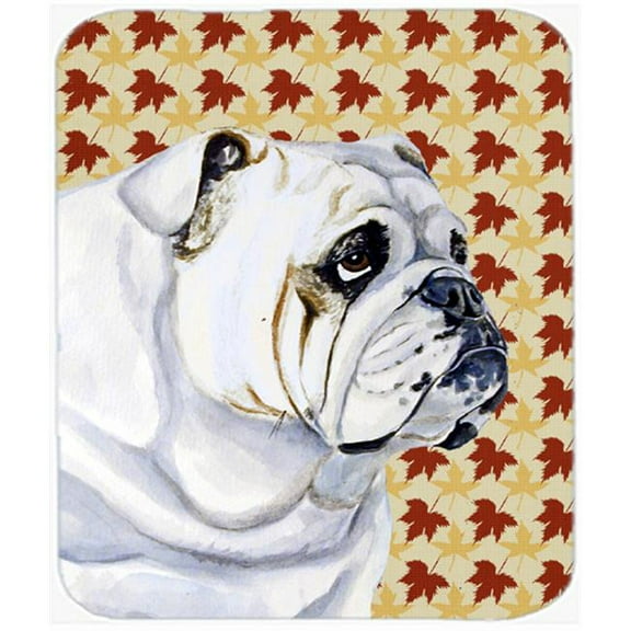 Carolines Treasures  Bulldog English Fall Leaves Portrait Mouse Pad
