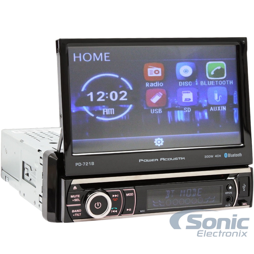 POWER ACOUSTIK® PD721B 7" INCITE SINGLEDIN INDASH MOTORIZED LCD