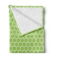 thumbnail image 2 of Fruit Soft Flannel Fleece Throw Blanket, Continuous Pattern with Round Slices of Lime Citrus Food on Thin Stripes, Cozy Plush for Indoor and Outdoor Use, 50" x 70", Lime Green and White, by Ambesonne, 2 of 5