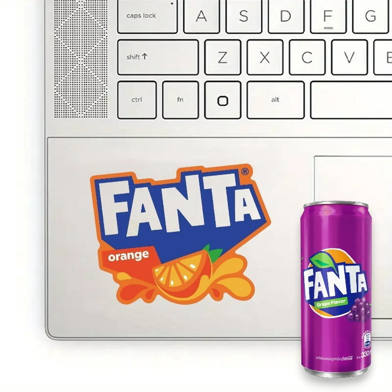 6 Pack Fanta Grape Drink Soda, 330ml Can, Sparkling Fruit Flavored Soft Drink, Refreshing Purple Grape Soda - With FANTA Sticker