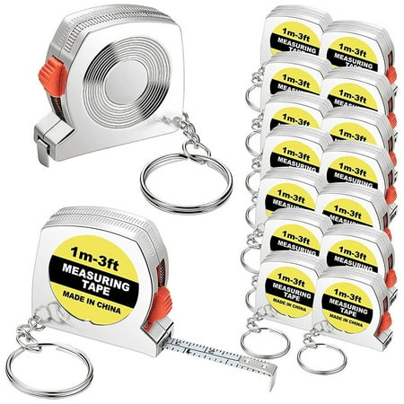 

10Pcs Tape Measure Retractable 1M/3 Feet Functional Measuring Tape Metric and Inch with Slide Lock for Body Measurement