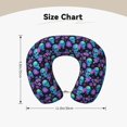 thumbnail image 5 of KLL purple flower blue Skull Pattern Memory Foam Cervical Neck Pillow Versatile U-Shaped Pillows for Home/Office/Camping/Travelling/Soft Washable Cover, 5 of 8