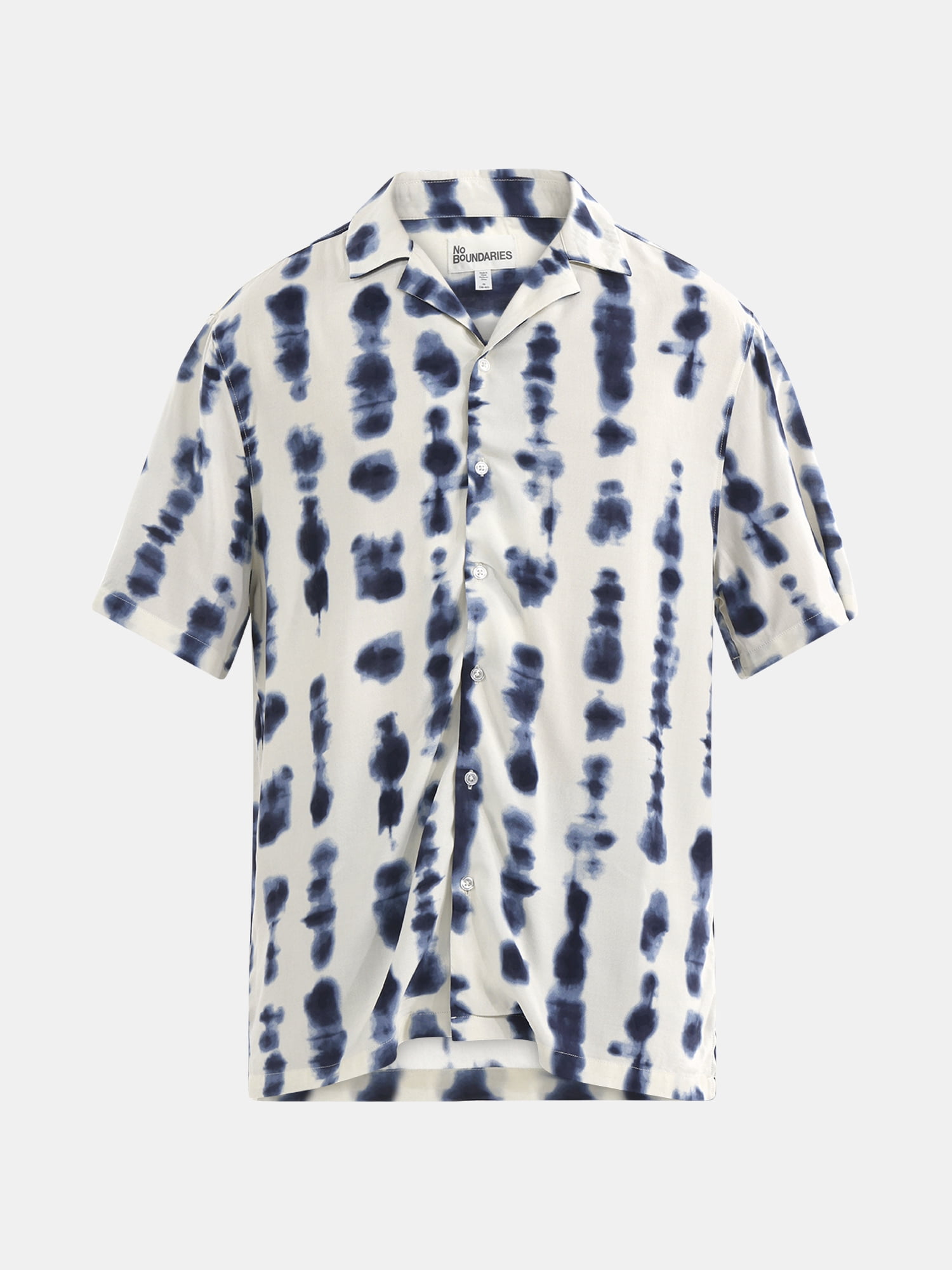 No Boundaries Men's & Big Men's Rayon Printed Button Up Short Sleeve Resort Shirt , Sizes XS-5XL