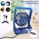 thumbnail image 4 of Ventilador con batería recargable de 20000 mAh, ventilador de camping para tiendas de campaña, ventilador de escritorio USB portátil de larga duración para temporada de huracanes, 3 velocida, 4 of 5