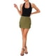 thumbnail image 2 of Falda casual cargo de mezclilla elástica de algodón para mujeres INSPIRE CHIC M verde militar, 2 of 6