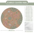 thumbnail image 3 of Floral Mandala Wallpaper Design Round Table Cover Kitchen Printed Waterproof Tablecloth Elastic Edged Tablecloth Fits Party Wedding Indoor Outdoor Tables, 3 of 8