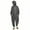 A-Dark Gray, variant on Women's Onesies with Hood Adult Half Zipper Halloween Party Holiday Cosplay Clothes Solid Color Long Sleeve Hooded Jumsuits One-Piece Pajamas A-Green