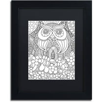 Trademark Fine Art "Mixed Coloring Book 56" Canvas Art by Kathy G. Ahrens, Black Matte, Black Frame