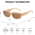 thumbnail image 4 of LAICAIW Lunettes de Soleil Rectangulaires pour Femmes Lunettes de Conduite Rétro 90u2019s Vintage Mode Monture Carrée Étroite Protection UV400, 4 of 7