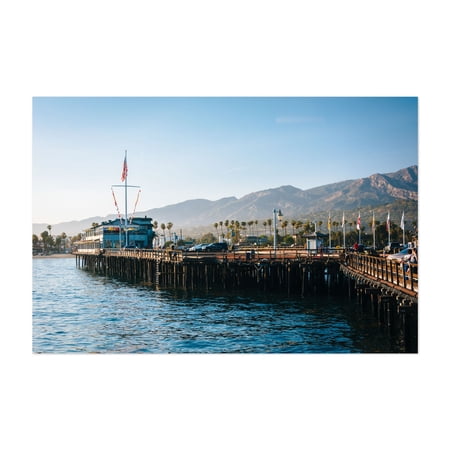 From Stearn's Wharf, Santa Barbara 02 - Santa Barbara California Photography Boardwalk Coastal Ocean Seaside Harbor Palm Tree Travel Poster Unframed Wall Art Print 4 x 6 inches