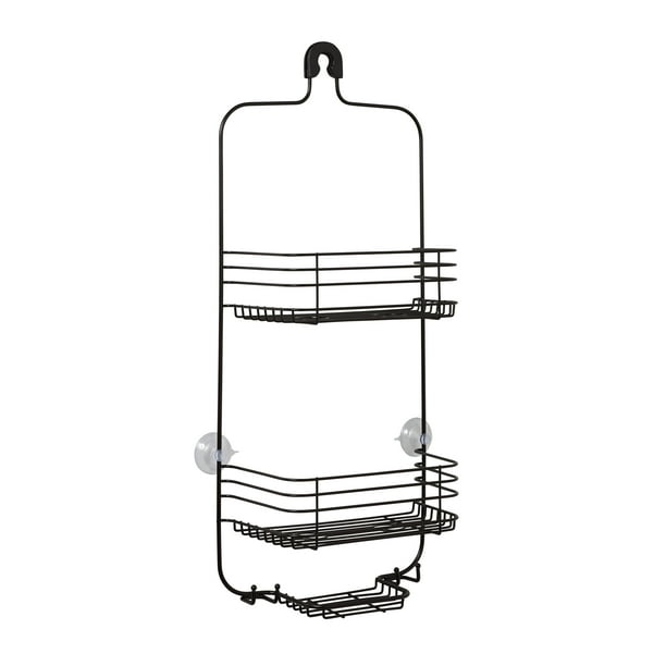 Mainstays Two Shelf Shower Caddy with HoldTight Grip, OilRubbed