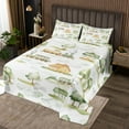 thumbnail image 2 of Rustic Train Queen Bedspread Set Green Botancial Tree Print Quilt Set,Cottage Country Landscape Coverlet Set Nature Art Farmhouse Decor Bedding Set for Kids Boys Girls, 2 of 5