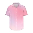 thumbnail image 3 of Plebaso Button down Shirts for Men Short Sleeve Summer Beach Shirts Fashion Gradient Color Mens Shirts, 3 of 5