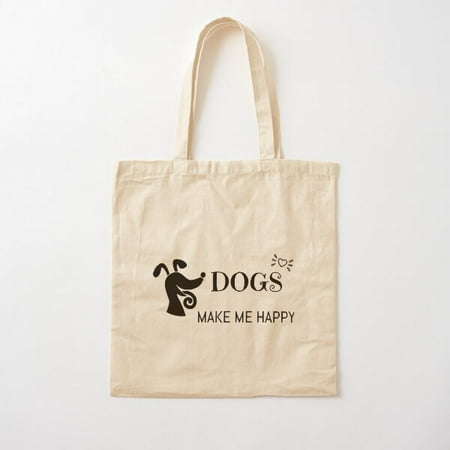 Dogs Make Me Happy T-Shirt  Dog Lover Funny Dog Shirt Classic T-Shirt Cotton Tote Bag Canvas Tote Bag  Family Gift For Mother  Her