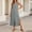 gray, variant on Hduncf Linen Dress Womens V Neck Button Down Sleeveless Shirt Dress Fashion Summer Casual Side Slit Maxi Tank Dresses with Pockets Yellow M