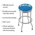 thumbnail image 3 of Trademark Gameroom Philadelphia 76ers Fade Chrome Ribbed Barstool, 3 of 5
