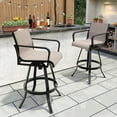 thumbnail image 2 of Crestlive Products Outdoor Swivel Bar Stools Set of 2, Patio Bar Height Chairs with Rust-Resistant Aluminum Frame, 360° Swivel Outdoor Bar Stools for Patio, Pool, Backyard, Bistro (Augustine Ashe), 2 of 7