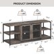 thumbnail image 3 of QinaQin Mueble para TV de 63 pulgadas estilo farmhouse para pantallas de 75 pulgadas, con puertas de malla, repisas y almacenamiento, acabado roble rústico, 3 of 7