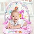Baby gym mat with piano keys music lights sensory toy for development
