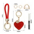 thumbnail image 2 of asddcavvf Heart Shaped Key Ring Car Key Ring with Shiny Rhinestones Rhinestone Key Ring for Women, 2 of 7