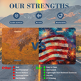 thumbnail image 7 of 1 Pcs 2D Flat License Plate Covers & Frames, American Flag with Fireworks For Decorative Front, Waterproof For Decoration Aluminum License Plate Covers & Frames Cover For Men Women, 12" X 6", 7 of 7