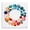 Gradient Gemstones Circle, variant on Stupell Industries Southwestern Various Pebbles in Circle Brown Floating Frame Canvas Art, 25 x 25, by RB