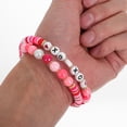 thumbnail image 3 of WORGEOUS  Valentines Day Accessories Jewelry Lover Heart Beaded Bracelet Pink, 3 of 8