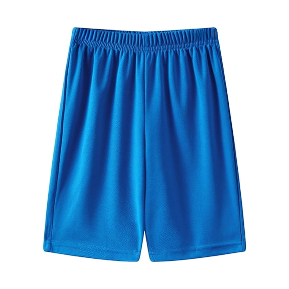 Nwiuh Toddler to Youth Athletic Shorts for Boys and Girls Soccer Basketball Sports (Blue, 4-5 Years)