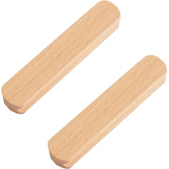 Self-Adhesive Furniture Pulls,2pcs Wooden No-Drill Knobs Instantly Mounted Adhesive Handles for Wardrobe, Bathroom, Dresser