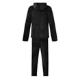 thumbnail image 2 of Gytharion Men's 2PC Flannel Fleece Sweatsuits Cozy Winter Loungewear Jogging Suits Pullover Long Sleeve Kangaroo Pocket Hoodies with Elastic Waist Straight Sweatpants Tracksuits, 2 of 6