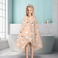 thumbnail image 6 of Minimalist Halloween Ghost Pattern Hooded Bath Towel，50"x30" for Ages 3 To 12 Kids, Quick Dry Lightweight Soft Microfiber Hood Beach Towel Cover Up for Kids, 6 of 7
