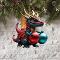thumbnail image 4 of Figuras Dino Que Cuelgan El Ornamento Del Navidad 4 Piezas Acrílico para Decoraciones Automóviles, 4 of 9