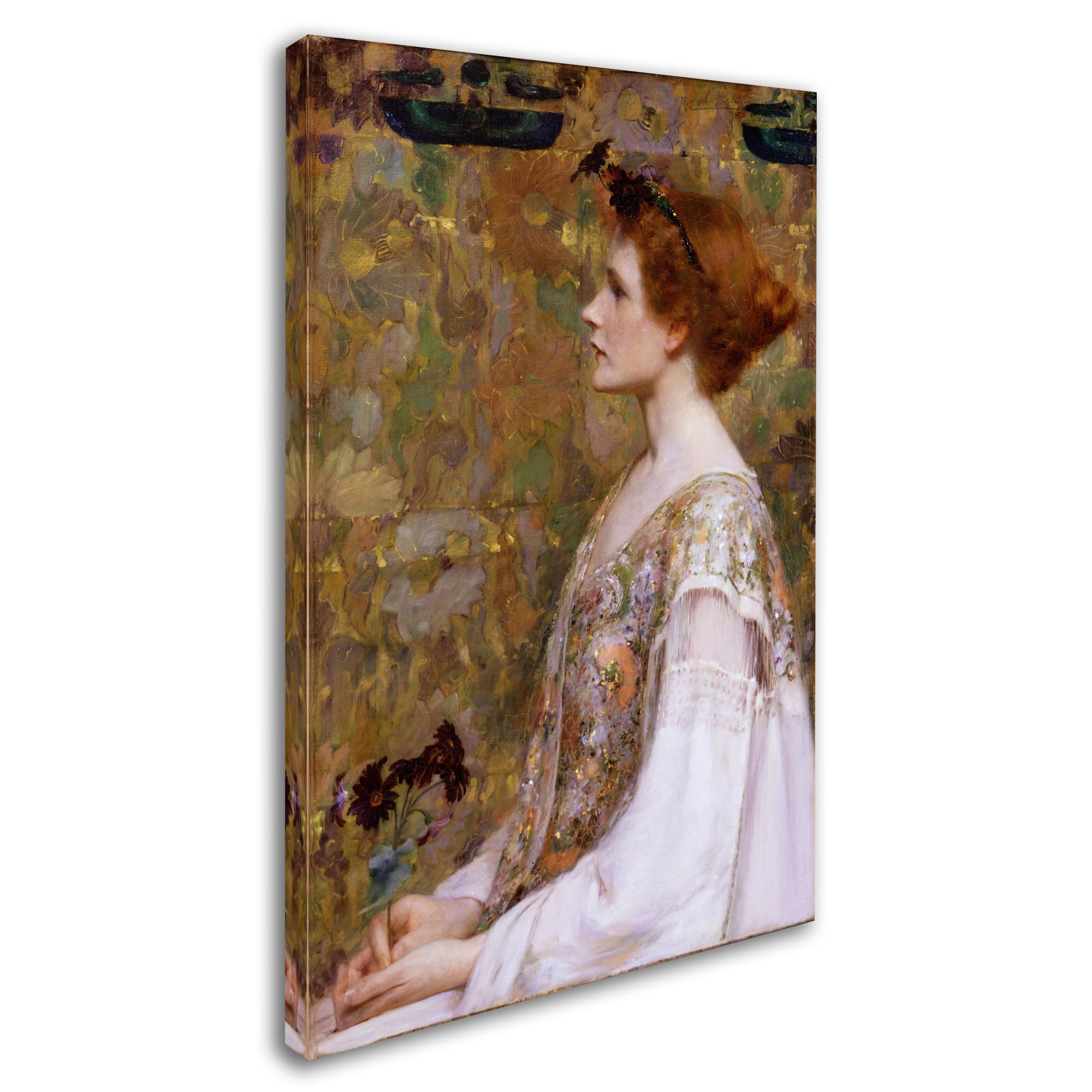 Trademark Fine Art 'Woman With Red Hair' Canvas Art by Albert Herter