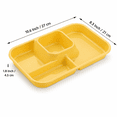 thumbnail image 3 of ABCISI Divided Plates for Adults, Reusable 4-Compartment Portion Control Dinner Plates, Unbreakable Plastic Meal Prep Trays for Home, Camping and Parties, 4 Pcs, 3 of 8