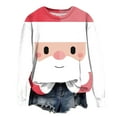 thumbnail image 5 of Kaprioy Womens Cute Christmas Sweatshirts Oversized Long Sleeve Casual Santa Claus Prints Pullover Fall Fashion Clothing White, XXL, 5 of 6