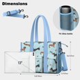 thumbnail image 5 of Teacher Tote Bag,Dachshund Footprint Bone Teacher Utility Tote Bag,Large Work Tote Bags for Women with Multiple Pockets,Top Zipper Closure,13.8x10.6x6.7 Inch, 5 of 5