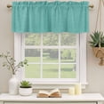 thumbnail image 2 of Vintage Teal Green Curtain Valances for Windows, Kitchen Valance Window Treatments Panel 2 Pack, Farmhouse Retro Solid Color Linen Texture Rod Pocket Short Curtains for Bathroom Bedroom 42 x 12 Inch, 2 of 8
