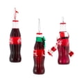 thumbnail image 2 of Kurt Adler Coca-Cola Bottle Plastic Christmas Ornaments Set of 3, 4.75", 2 of 4