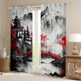 thumbnail image 2 of Castle Fairy Scenery Blackout Curtains Set of 2 (52x84 Each),Japanese Window Curtains, 2 of 6