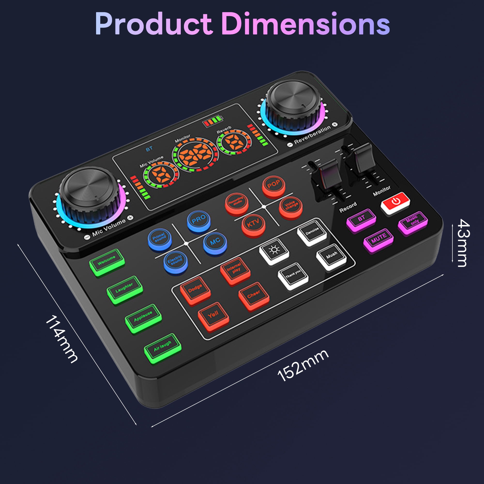 Pecham Podcast Equipment Bundle, Audio Mixer Condenser Microphone with Sound Card for Laptop Computer Vlog Living Broadcast Live Streaming YouTube TikTok